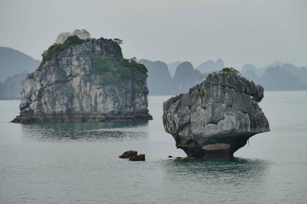Karst Formations in Halong Bay
