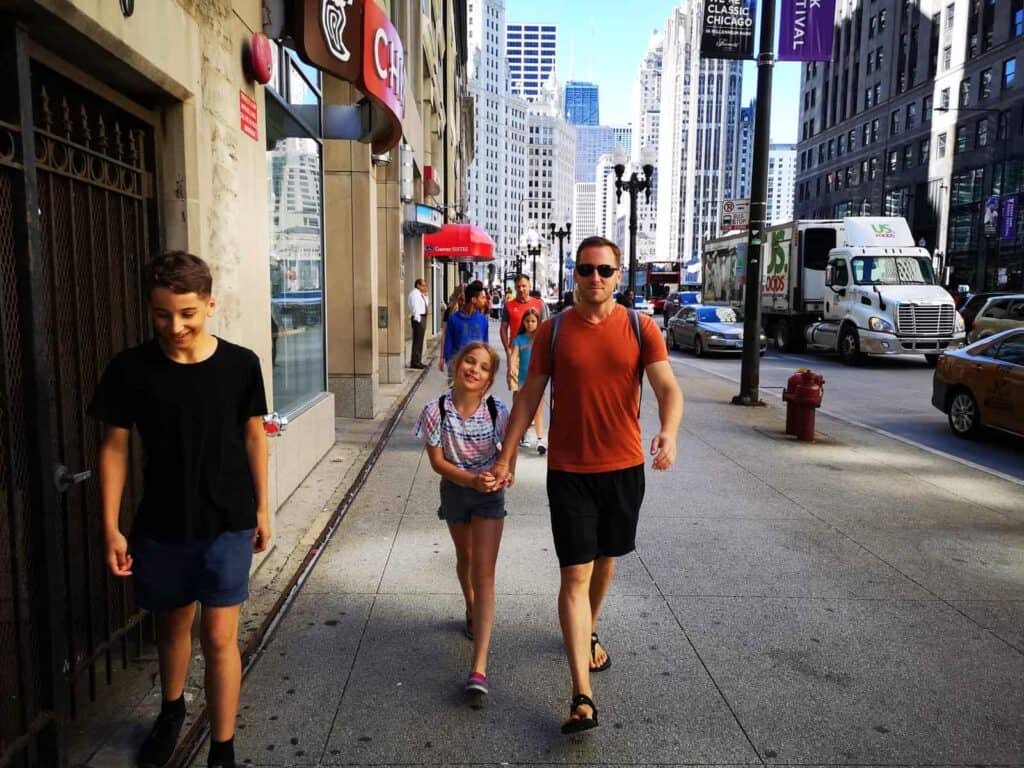 Walking in Chicago